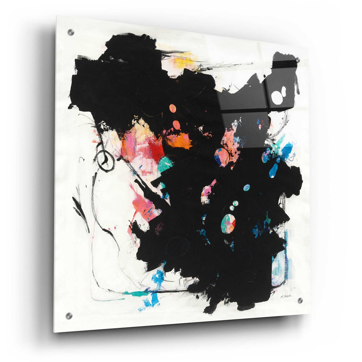 Epic Art 'Abstract Redacted' by Mike Schick, Acrylic Glass Wall Art,24x24