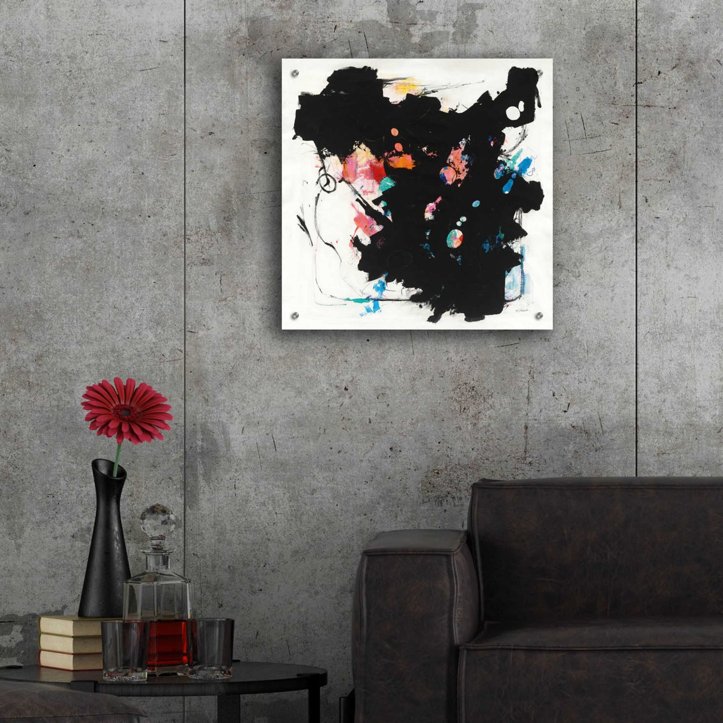 Epic Art 'Abstract Redacted' by Mike Schick, Acrylic Glass Wall Art,24x24