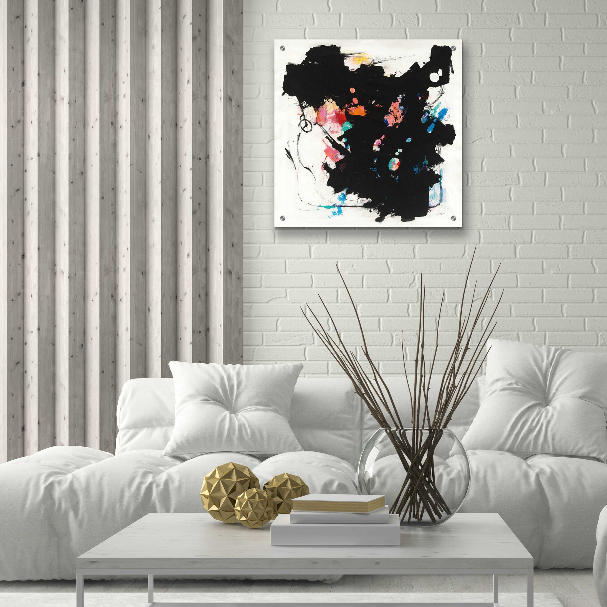 Epic Art 'Abstract Redacted' by Mike Schick, Acrylic Glass Wall Art,24x24