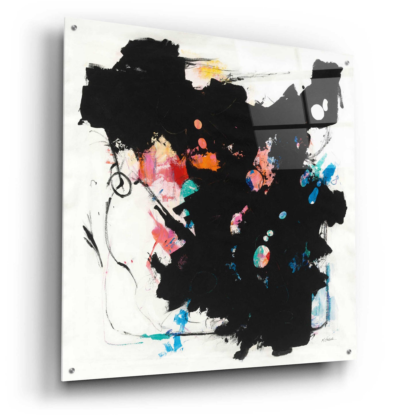 Epic Art 'Abstract Redacted' by Mike Schick, Acrylic Glass Wall Art,36x36