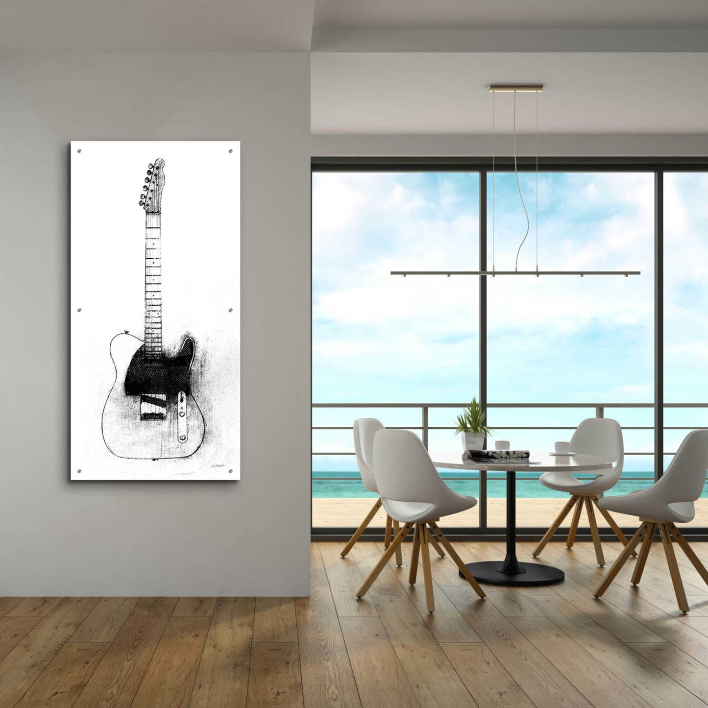 Epic Art 'Garage Band I' by Mike Schick, Acrylic Glass Wall Art,24x48