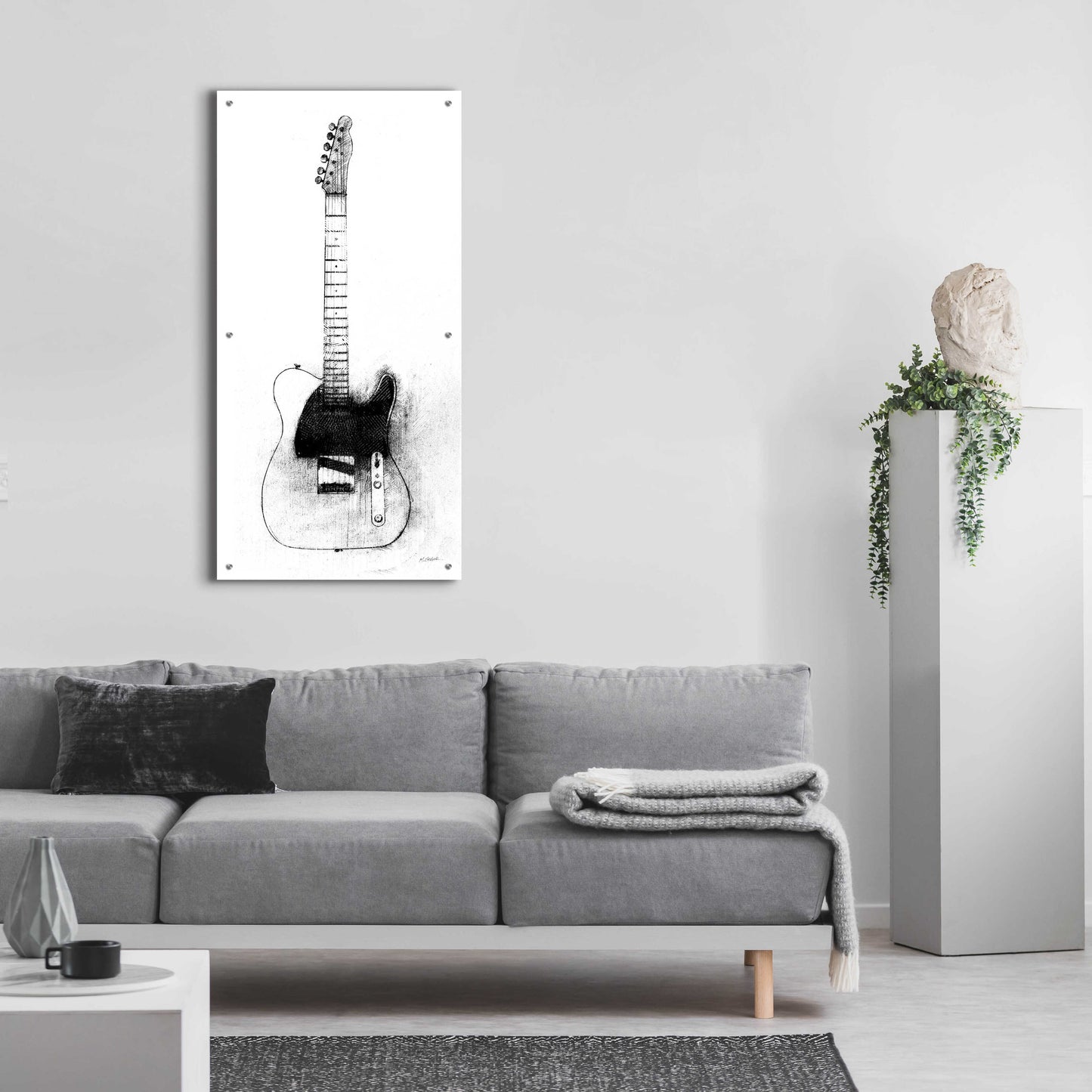 Epic Art 'Garage Band I' by Mike Schick, Acrylic Glass Wall Art,24x48