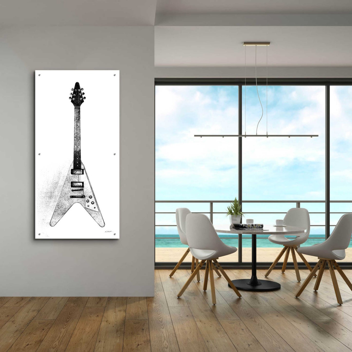 Epic Art 'Garage Band III' by Mike Schick, Acrylic Glass Wall Art,24x48