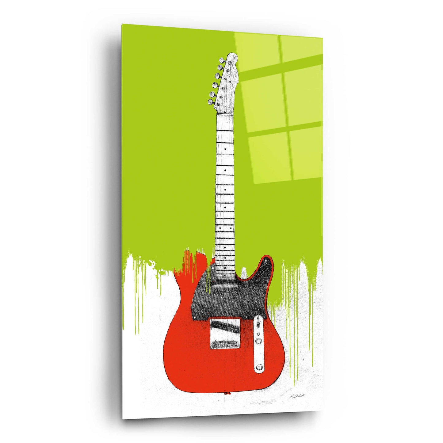 Epic Art 'Garage Band I Paint' by Mike Schick, Acrylic Glass Wall Art,12x24