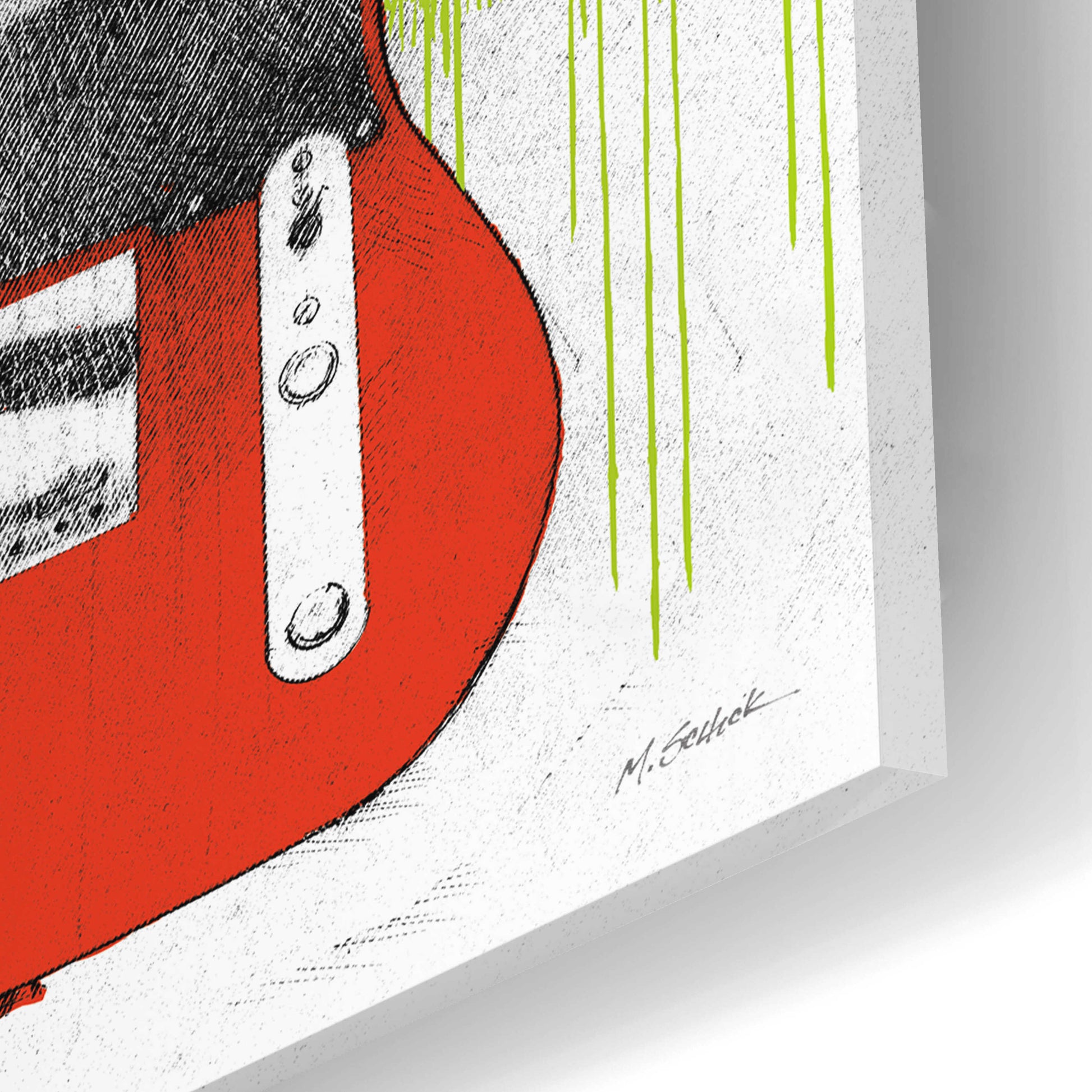 Epic Art 'Garage Band I Paint' by Mike Schick, Acrylic Glass Wall Art,12x24