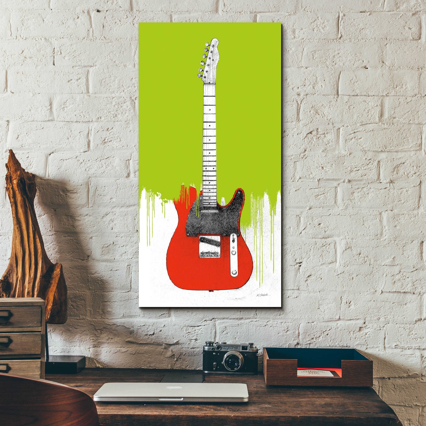 Epic Art 'Garage Band I Paint' by Mike Schick, Acrylic Glass Wall Art,12x24