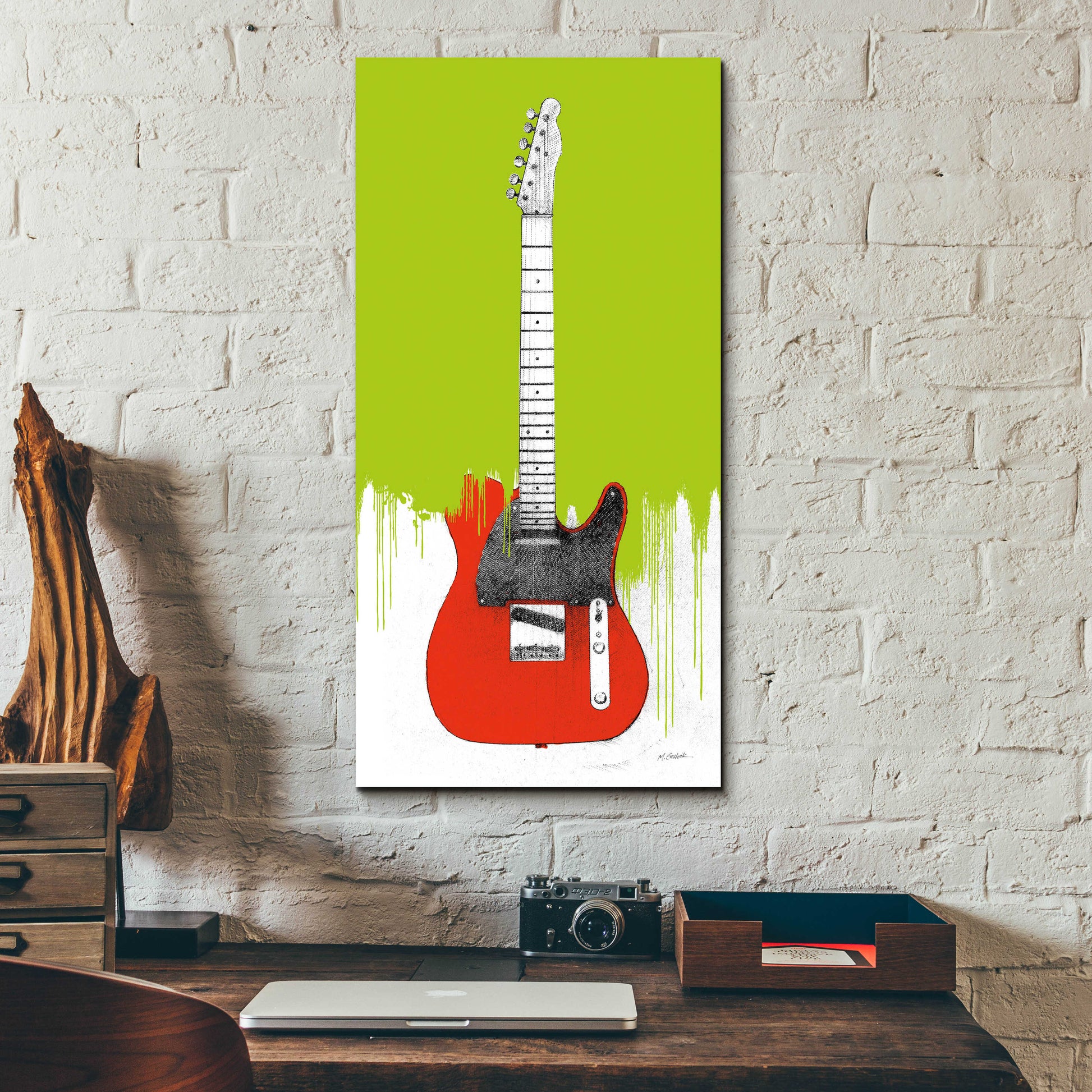Epic Art 'Garage Band I Paint' by Mike Schick, Acrylic Glass Wall Art,12x24