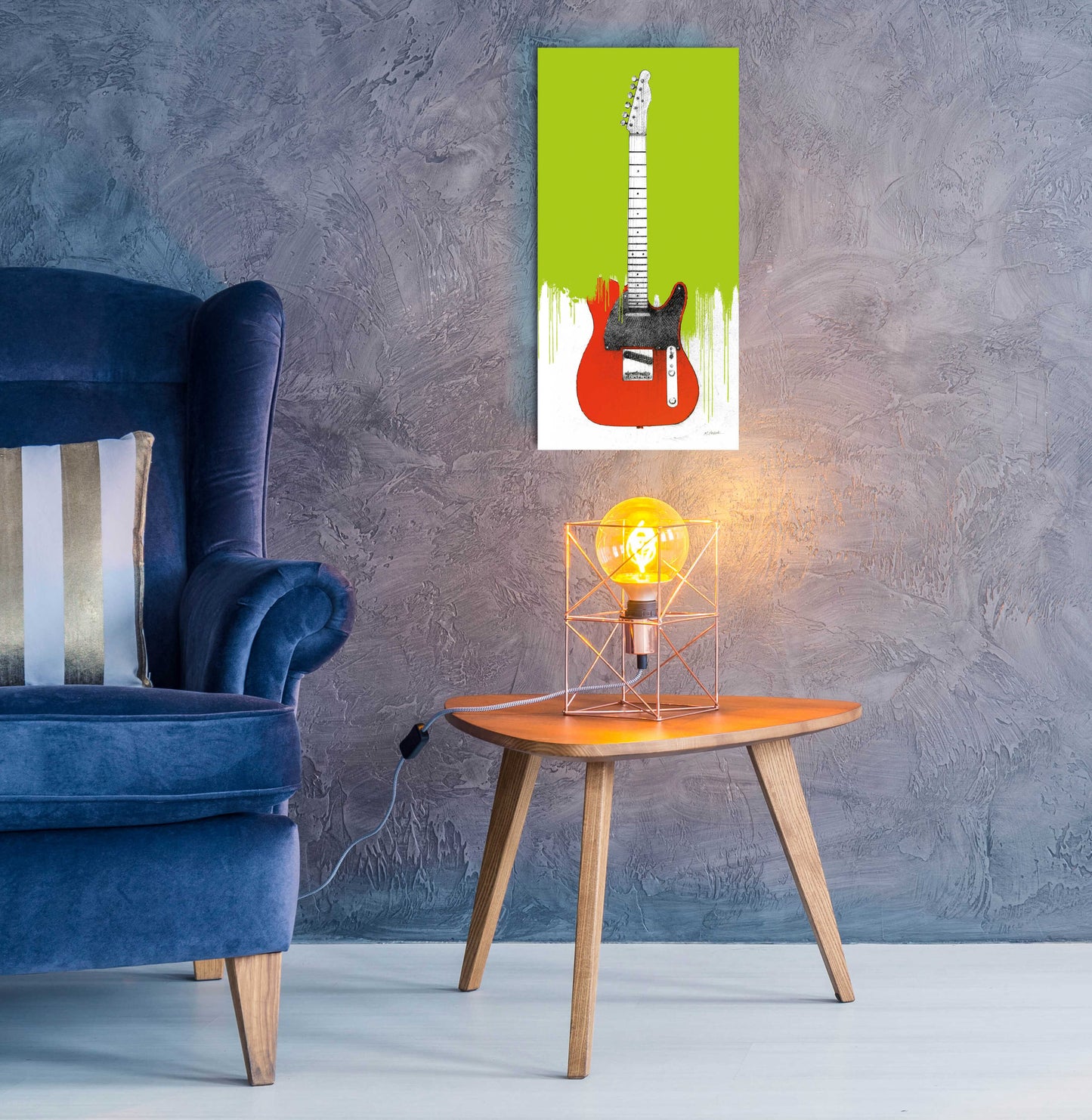 Epic Art 'Garage Band I Paint' by Mike Schick, Acrylic Glass Wall Art,12x24