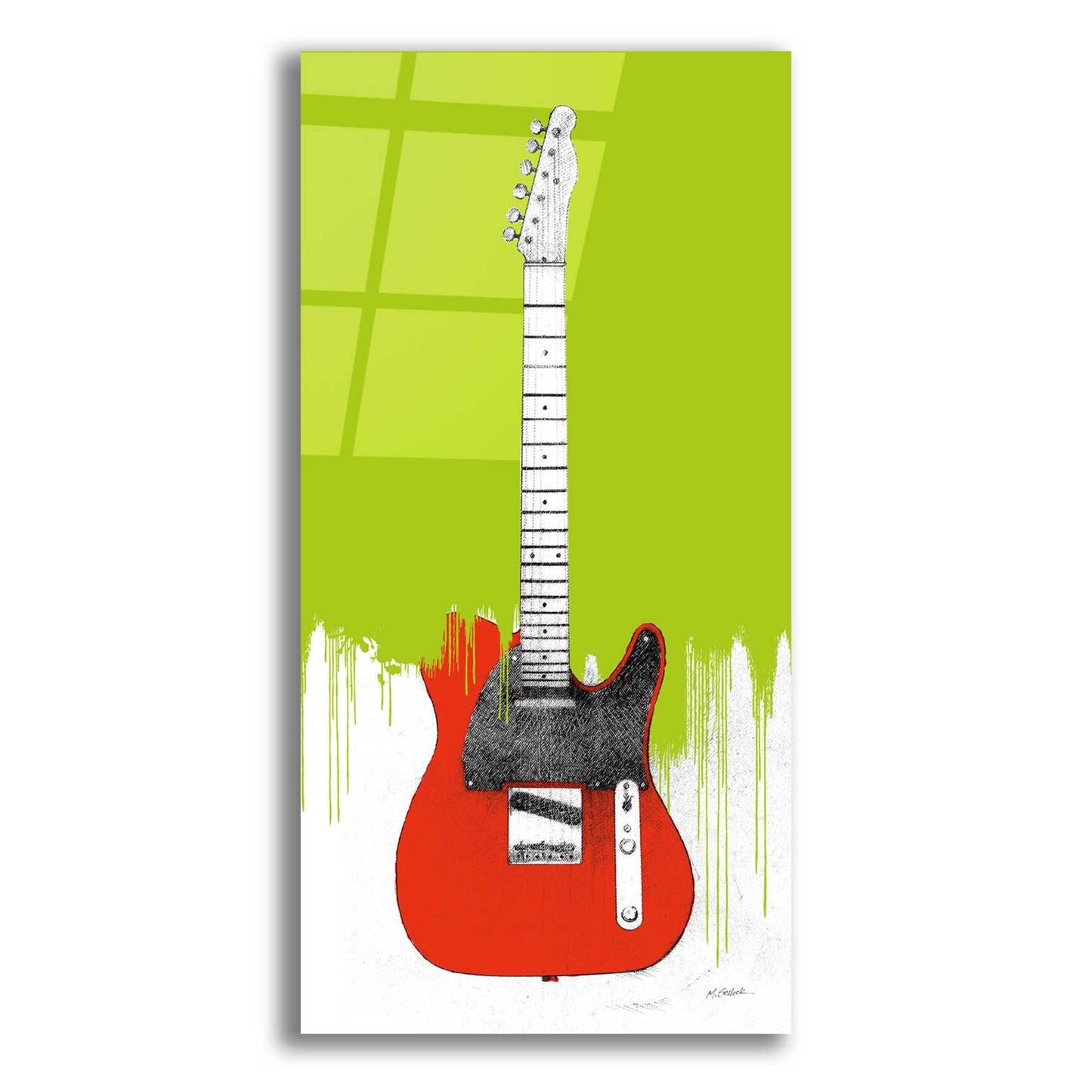 Epic Art 'Garage Band I Paint' by Mike Schick, Acrylic Glass Wall Art,12x24