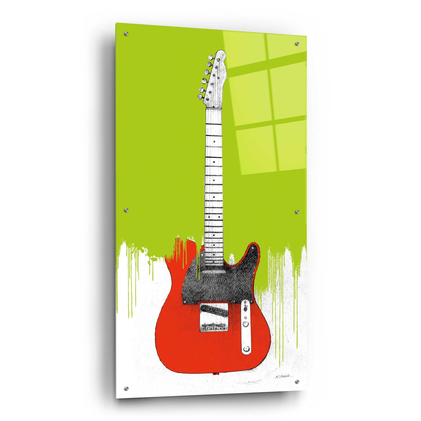 Epic Art 'Garage Band I Paint' by Mike Schick, Acrylic Glass Wall Art,24x48