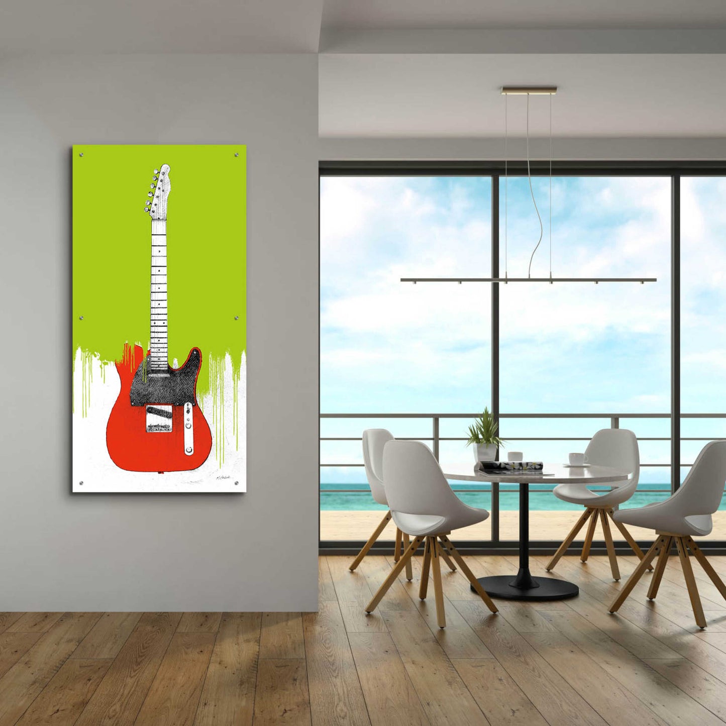 Epic Art 'Garage Band I Paint' by Mike Schick, Acrylic Glass Wall Art,24x48