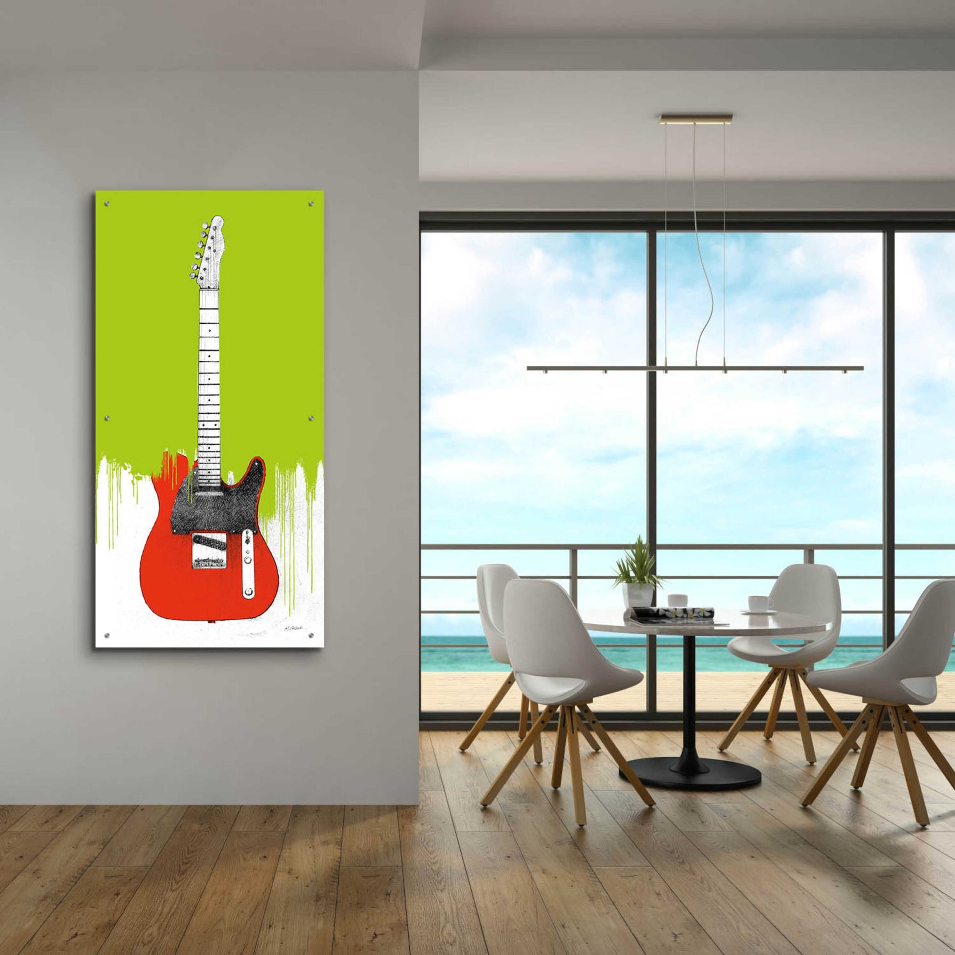 Epic Art 'Garage Band I Paint' by Mike Schick, Acrylic Glass Wall Art,24x48
