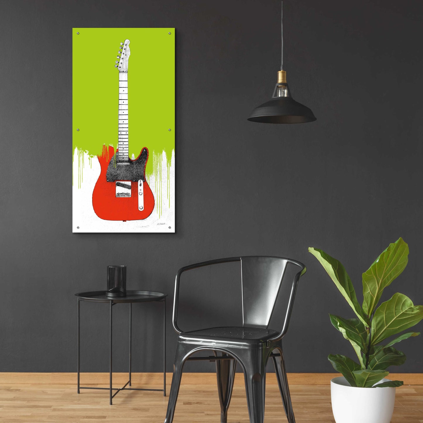Epic Art 'Garage Band I Paint' by Mike Schick, Acrylic Glass Wall Art,24x48