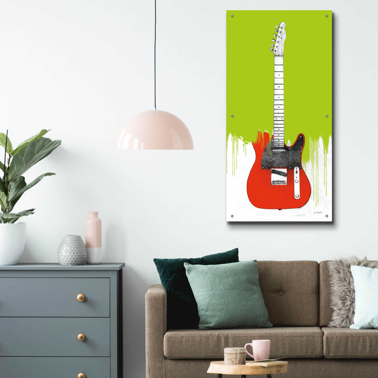 Epic Art 'Garage Band I Paint' by Mike Schick, Acrylic Glass Wall Art,24x48