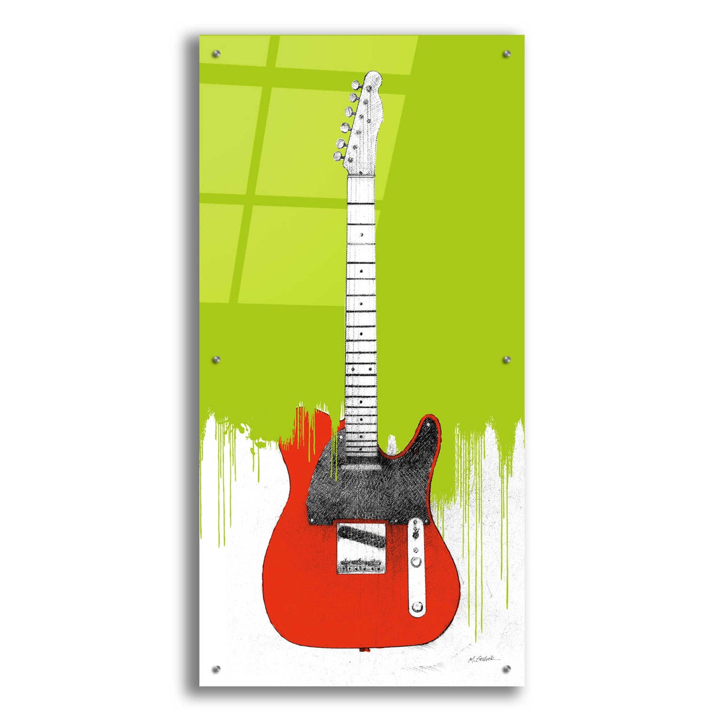 Epic Art 'Garage Band I Paint' by Mike Schick, Acrylic Glass Wall Art,24x48