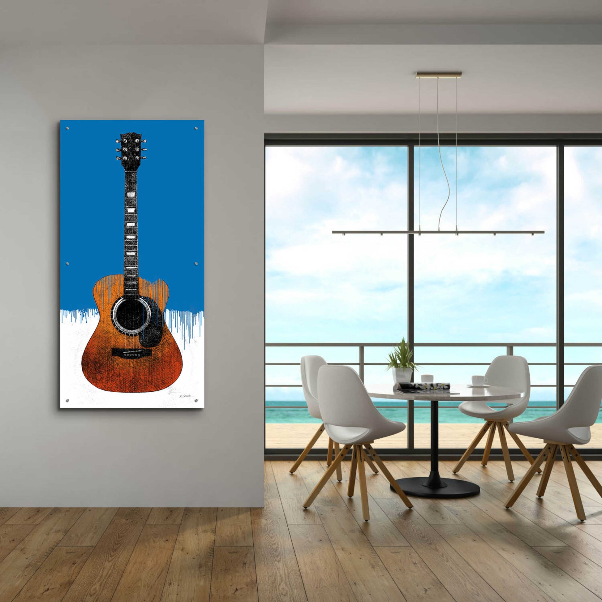 Epic Art 'Garage Band II Paint' by Mike Schick, Acrylic Glass Wall Art,24x48