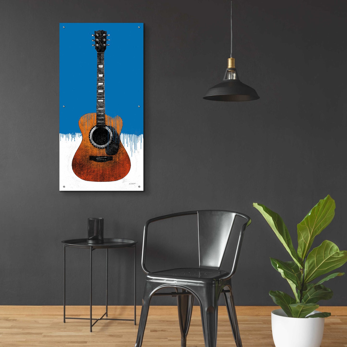 Epic Art 'Garage Band II Paint' by Mike Schick, Acrylic Glass Wall Art,24x48