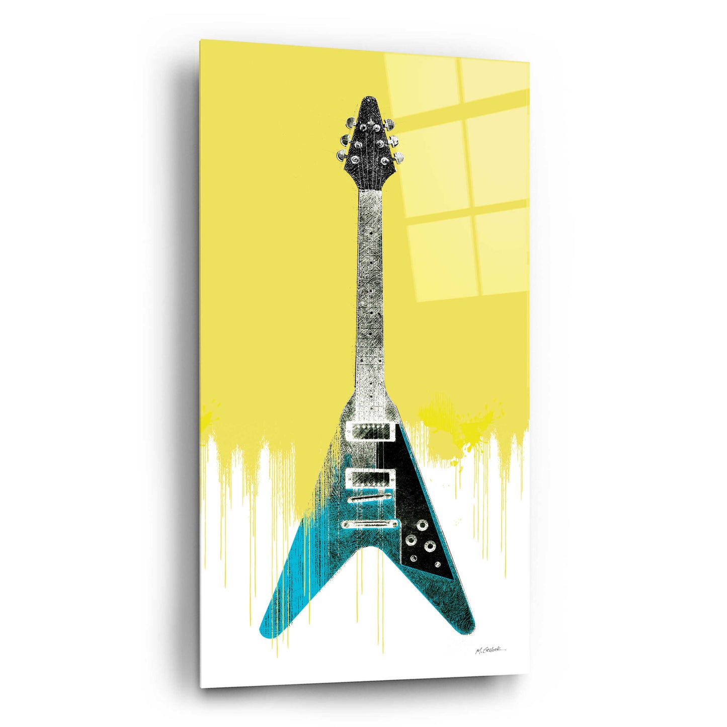 Epic Art 'Garage Band III Paint' by Mike Schick, Acrylic Glass Wall Art,12x24