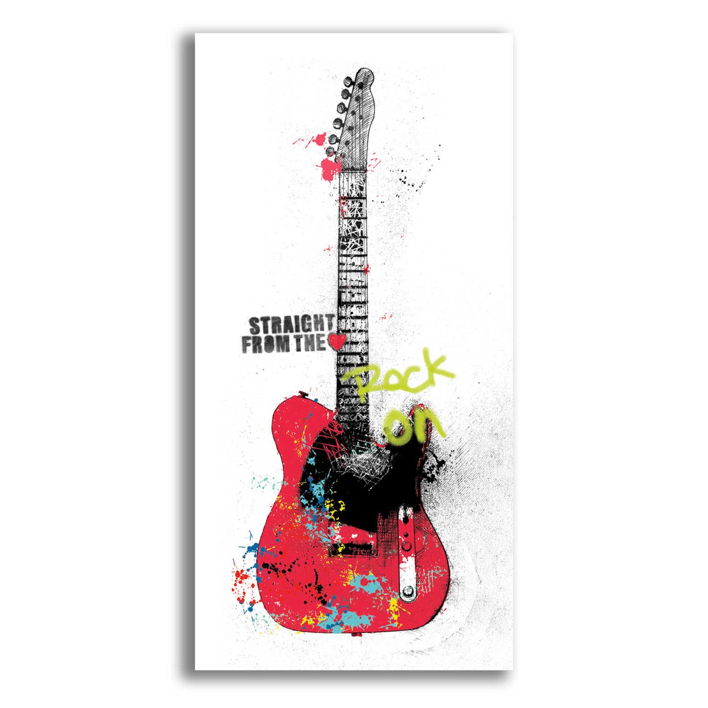 Epic Art 'Garage Band I Graffiti' by Mike Schick, Acrylic Glass Wall Art,12x24