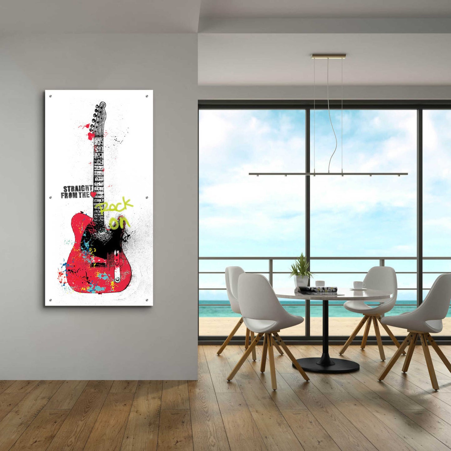 Epic Art 'Garage Band I Graffiti' by Mike Schick, Acrylic Glass Wall Art,24x48