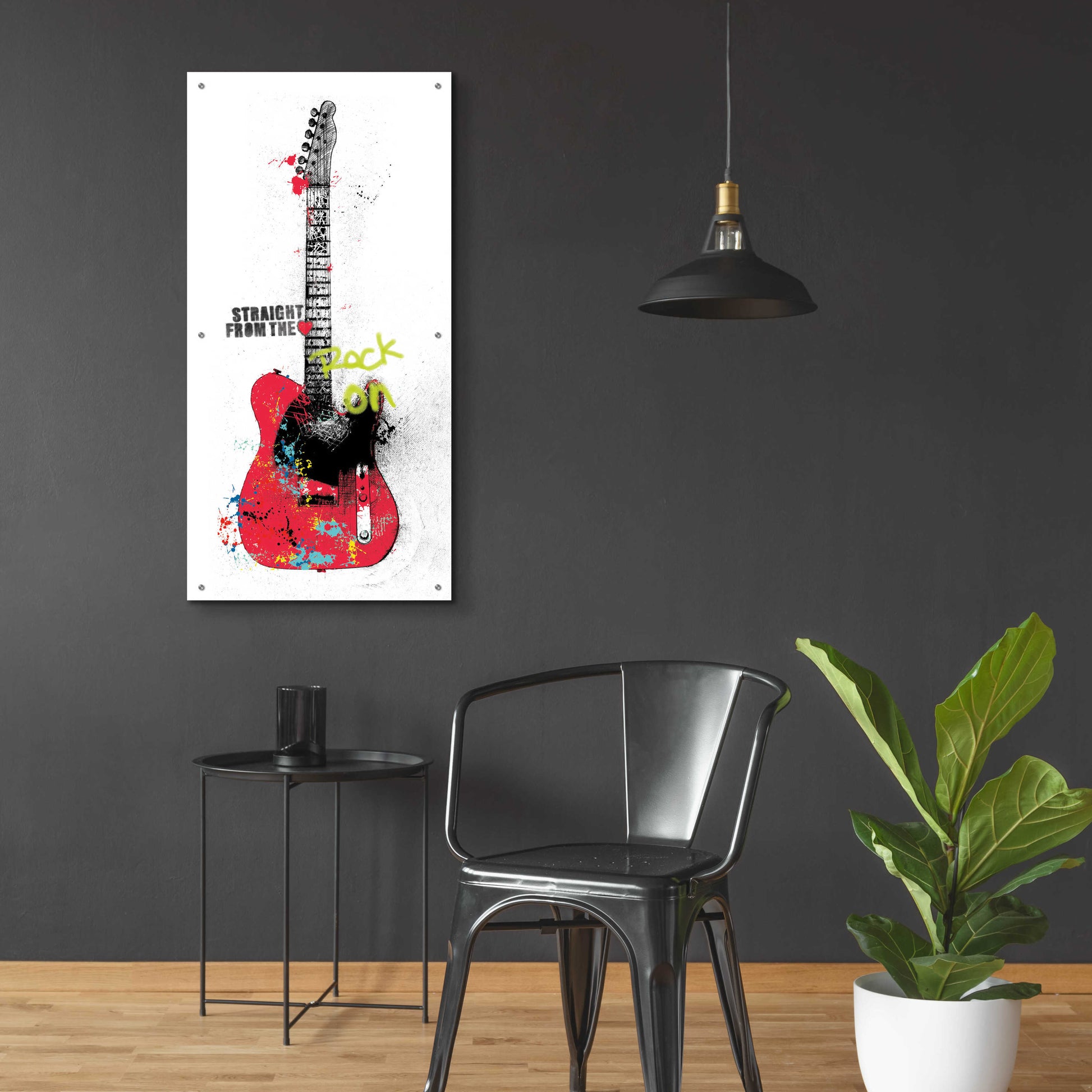 Epic Art 'Garage Band I Graffiti' by Mike Schick, Acrylic Glass Wall Art,24x48