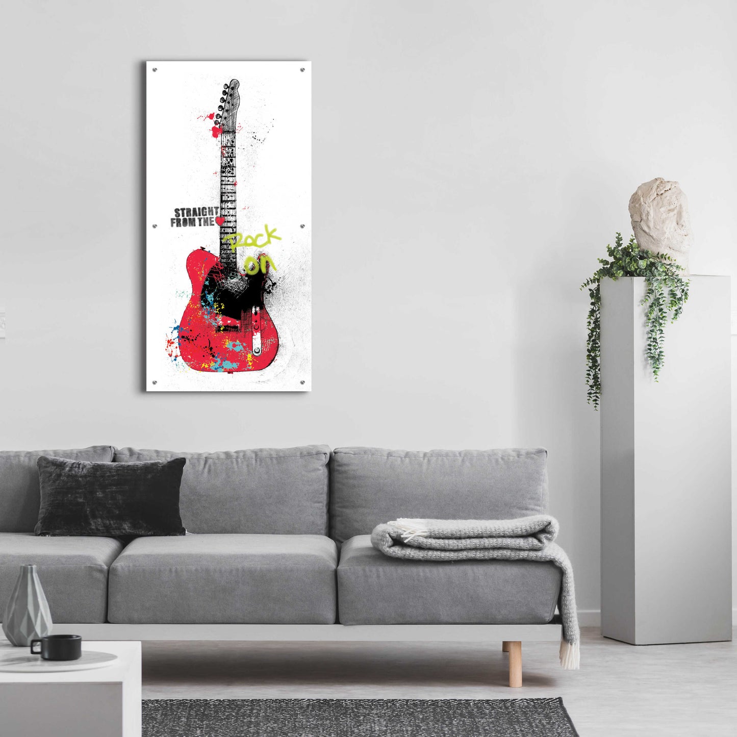 Epic Art 'Garage Band I Graffiti' by Mike Schick, Acrylic Glass Wall Art,24x48