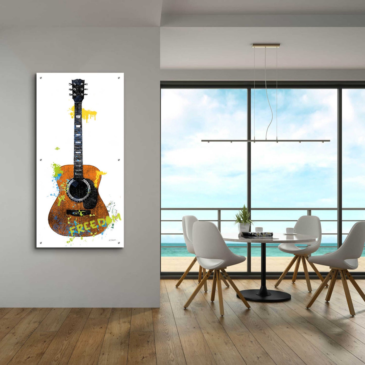 Epic Art 'Garage Band II Graffiti' by Mike Schick, Acrylic Glass Wall Art,24x48