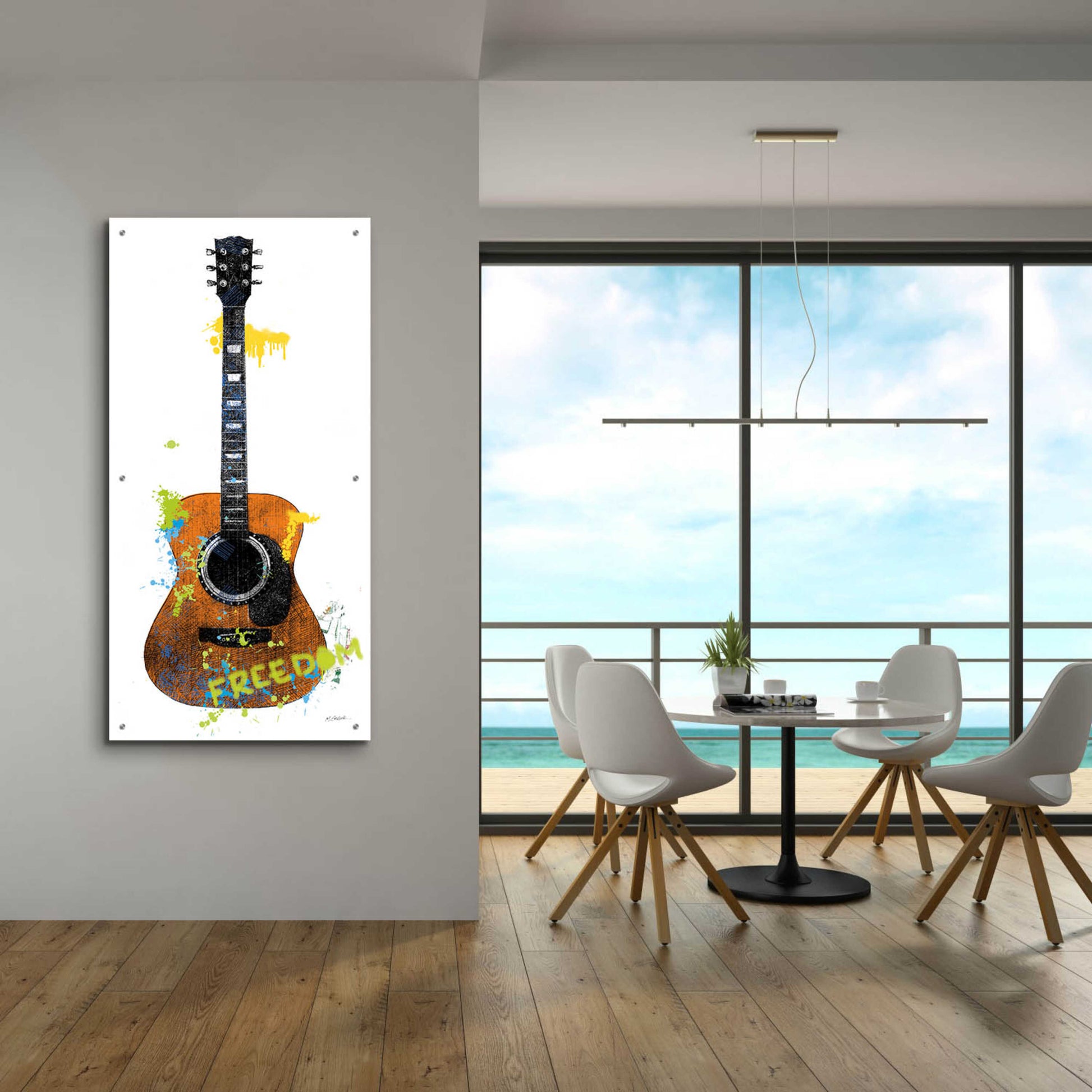 Epic Art 'Garage Band II Graffiti' by Mike Schick, Acrylic Glass Wall Art,24x48