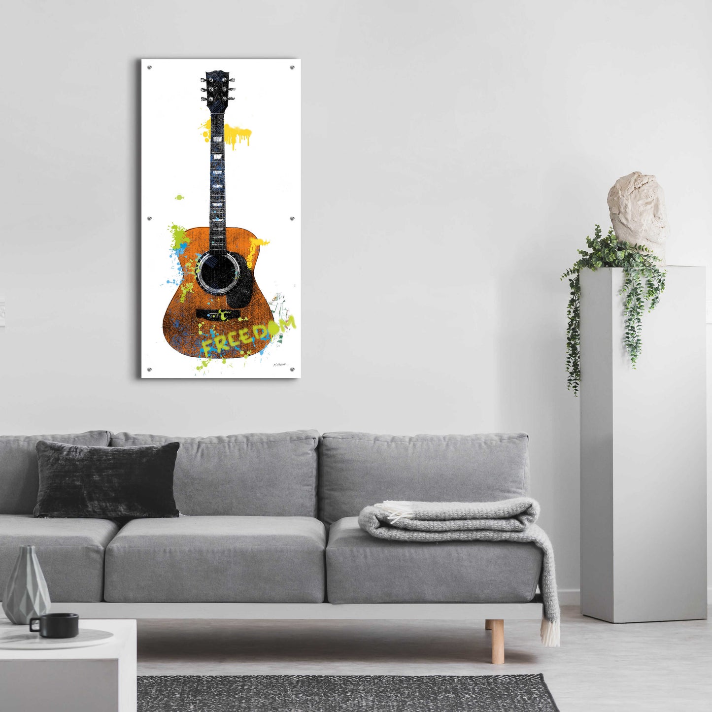 Epic Art 'Garage Band II Graffiti' by Mike Schick, Acrylic Glass Wall Art,24x48