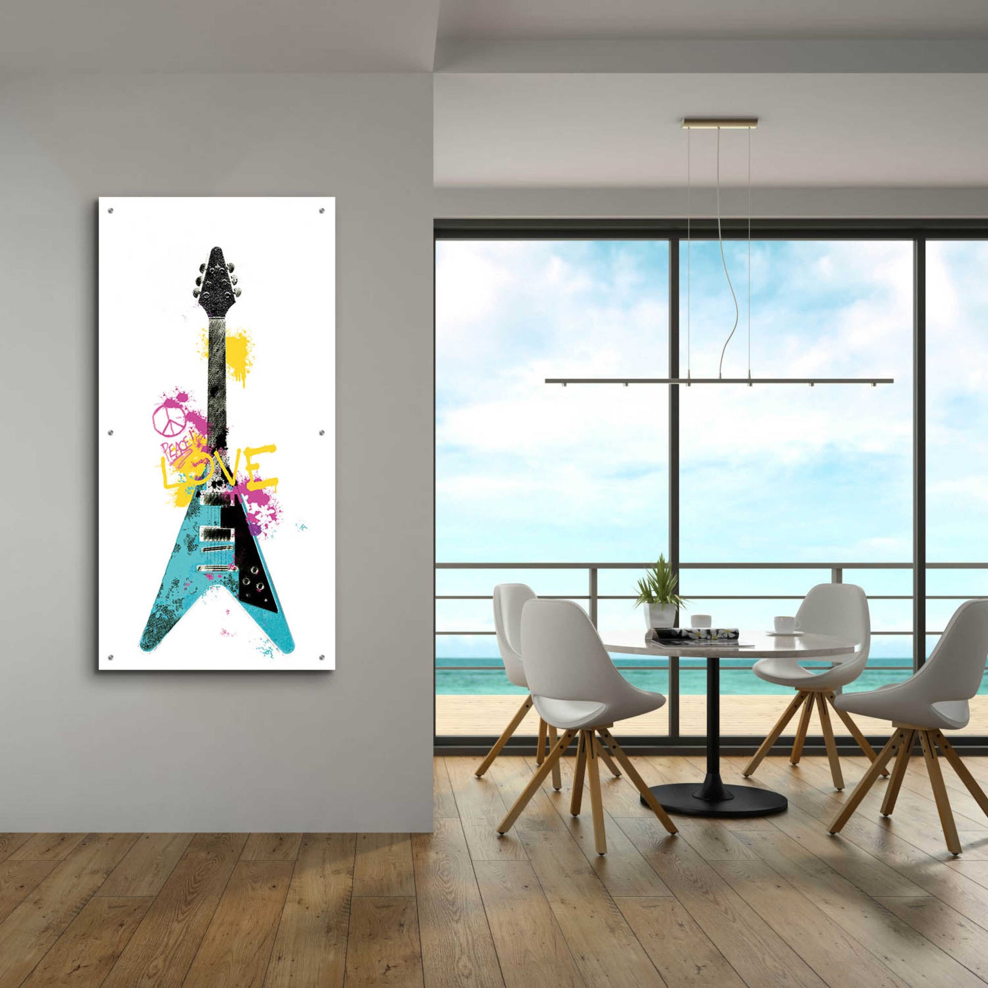 Epic Art 'Garage Band III Graffiti' by Mike Schick, Acrylic Glass Wall Art,24x48