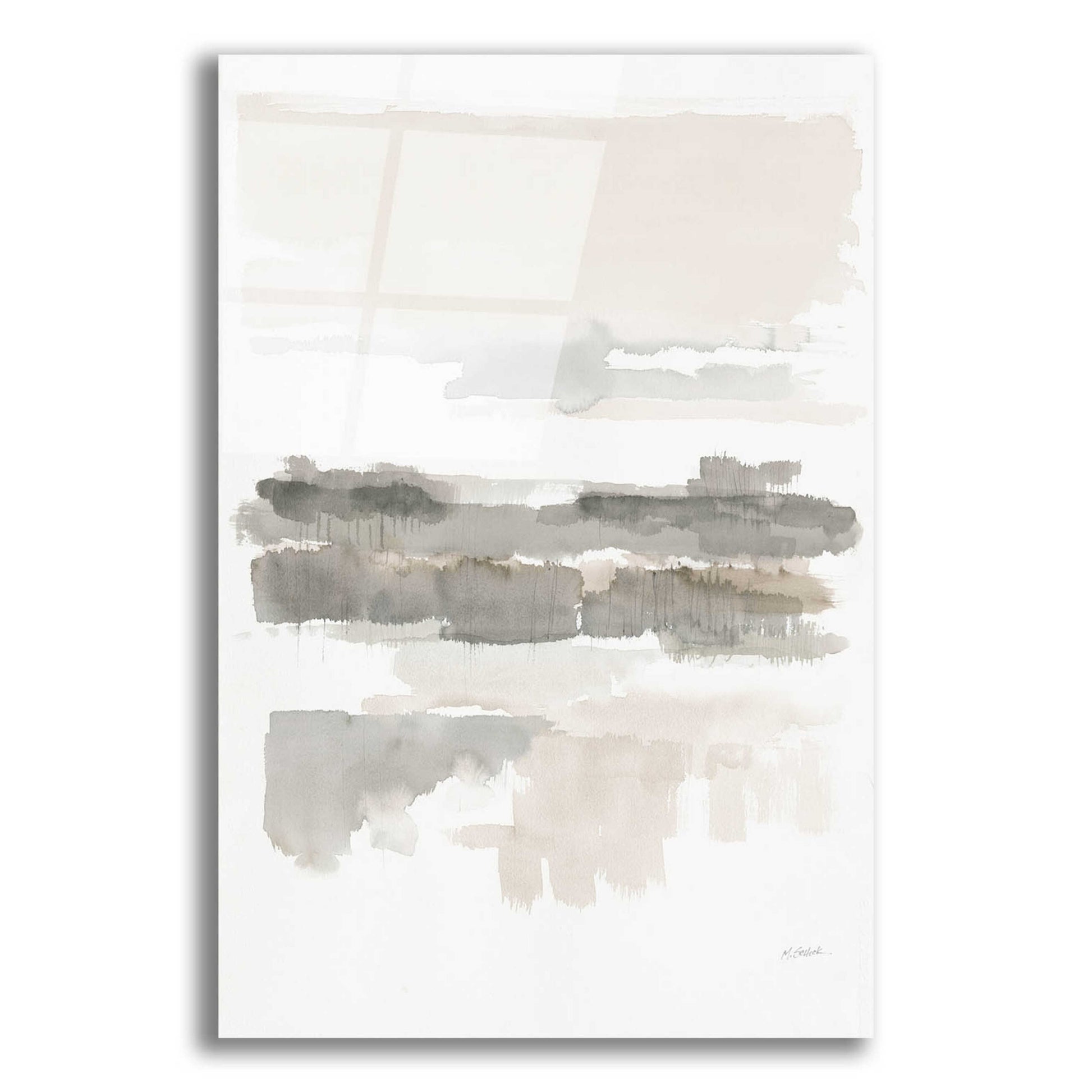 Epic Art 'Neutral Wetlands Crop' by Mike Schick, Acrylic Glass Wall Art,12x16