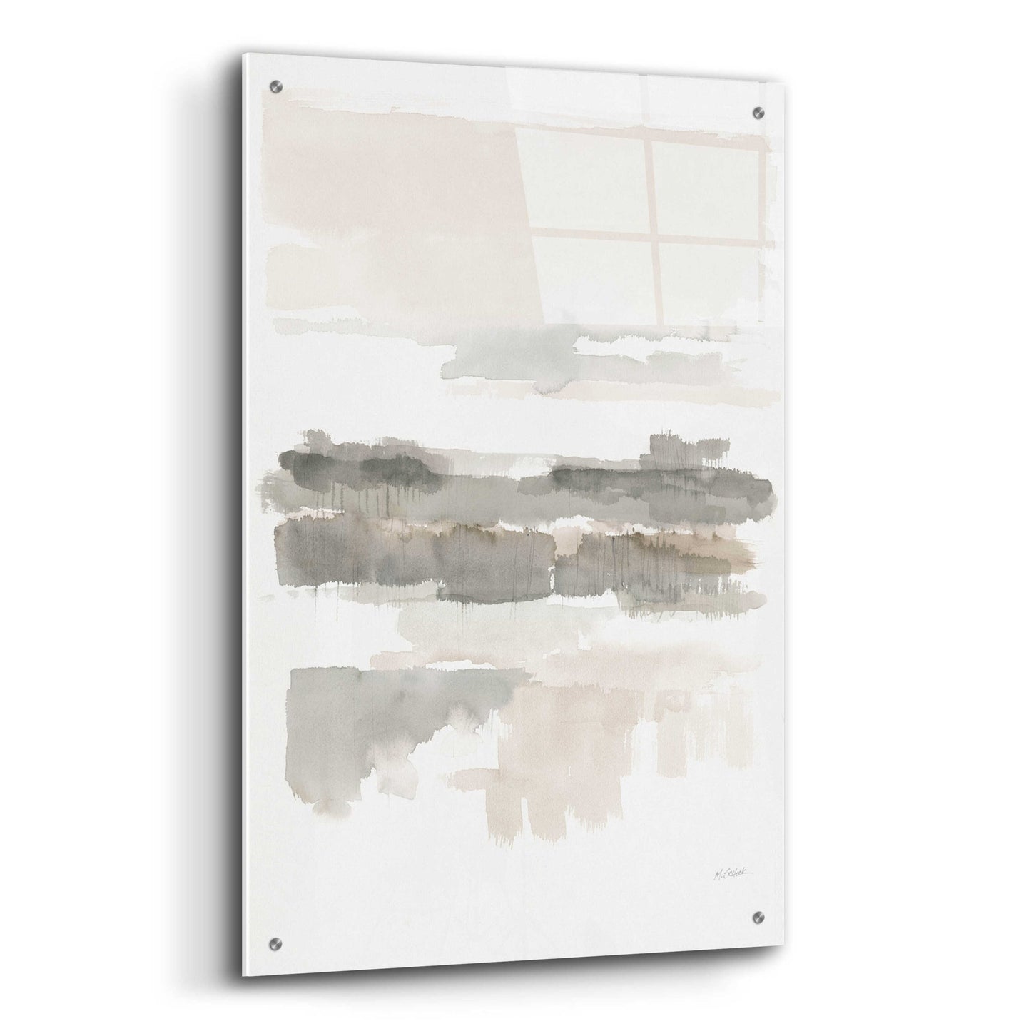 Epic Art 'Neutral Wetlands Crop' by Mike Schick, Acrylic Glass Wall Art,24x36