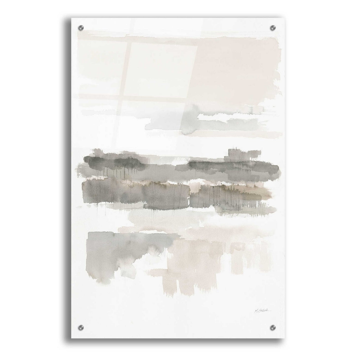 Epic Art 'Neutral Wetlands Crop' by Mike Schick, Acrylic Glass Wall Art,24x36