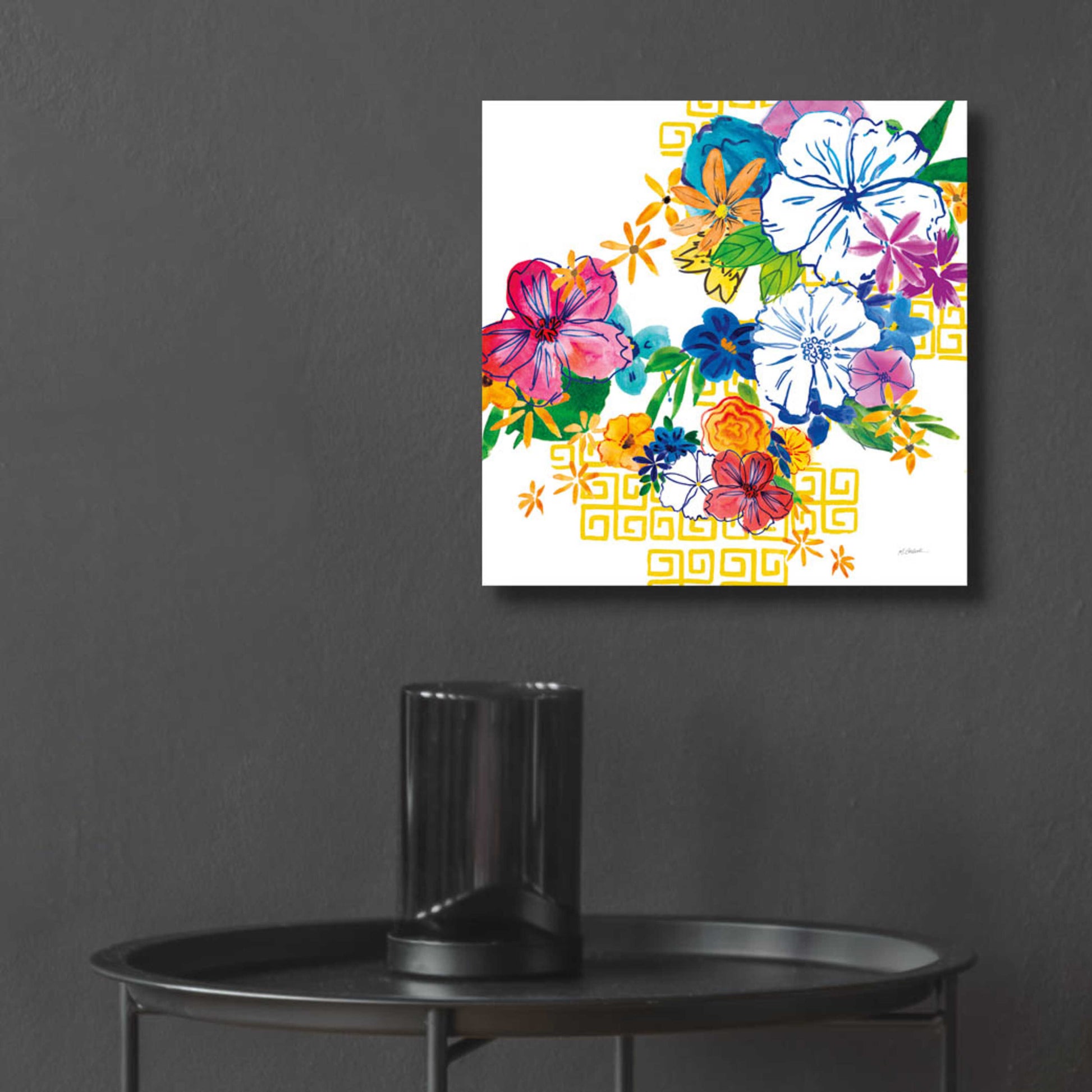 Epic Art 'Flower Power II' by Mike Schick, Acrylic Glass Wall Art,12x12