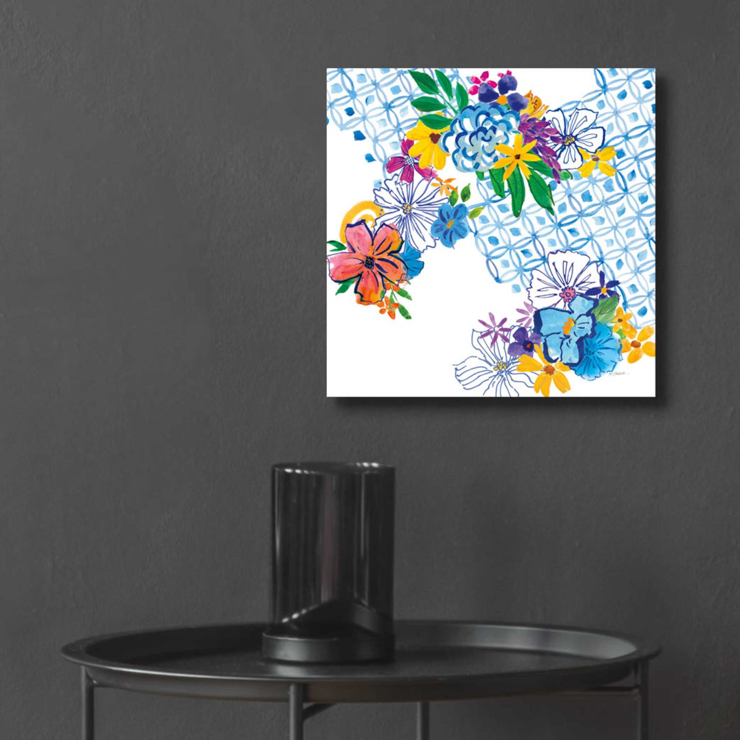 Epic Art 'Flower Power IV' by Mike Schick, Acrylic Glass Wall Art,12x12