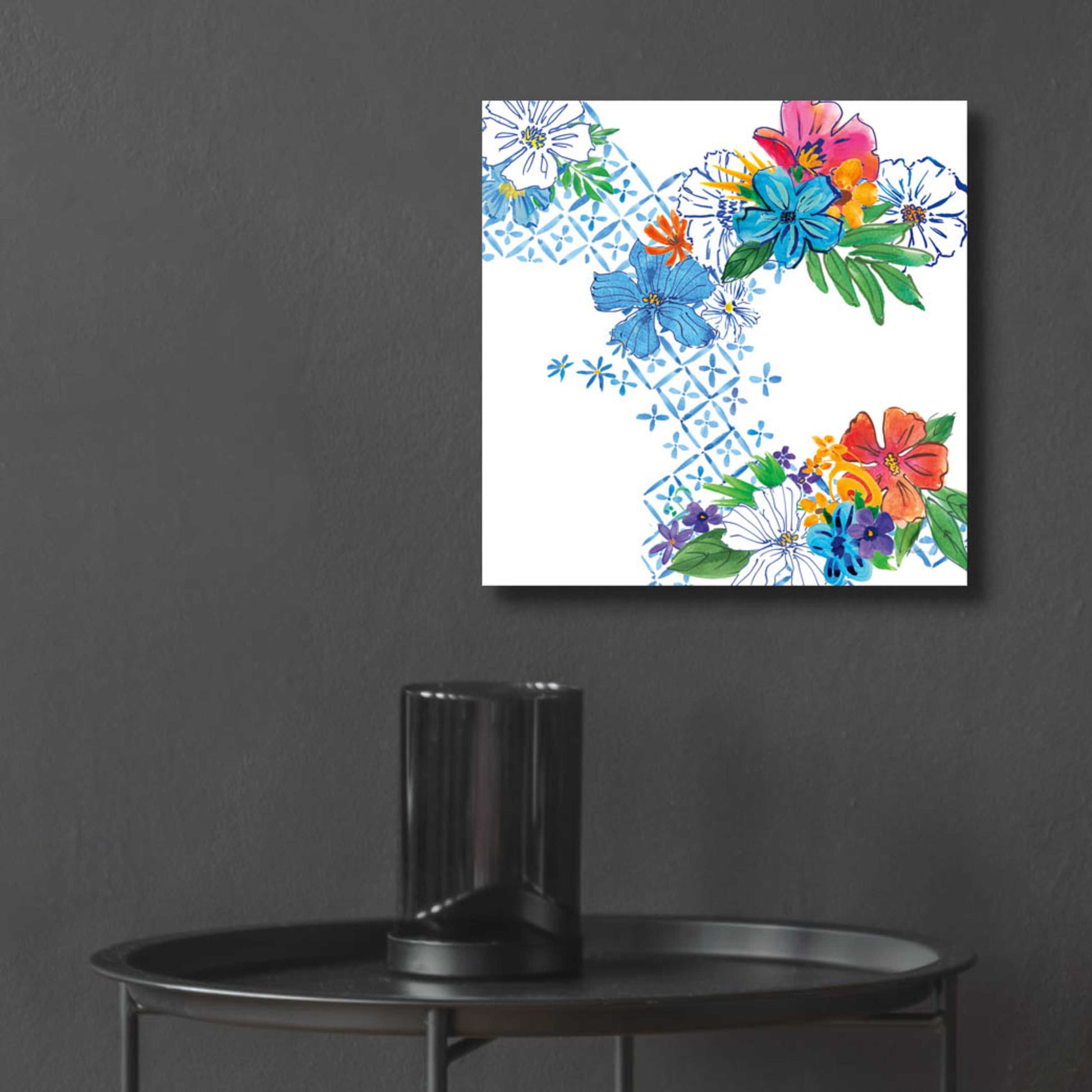 Epic Art 'Flower Power V' by Mike Schick, Acrylic Glass Wall Art,12x12