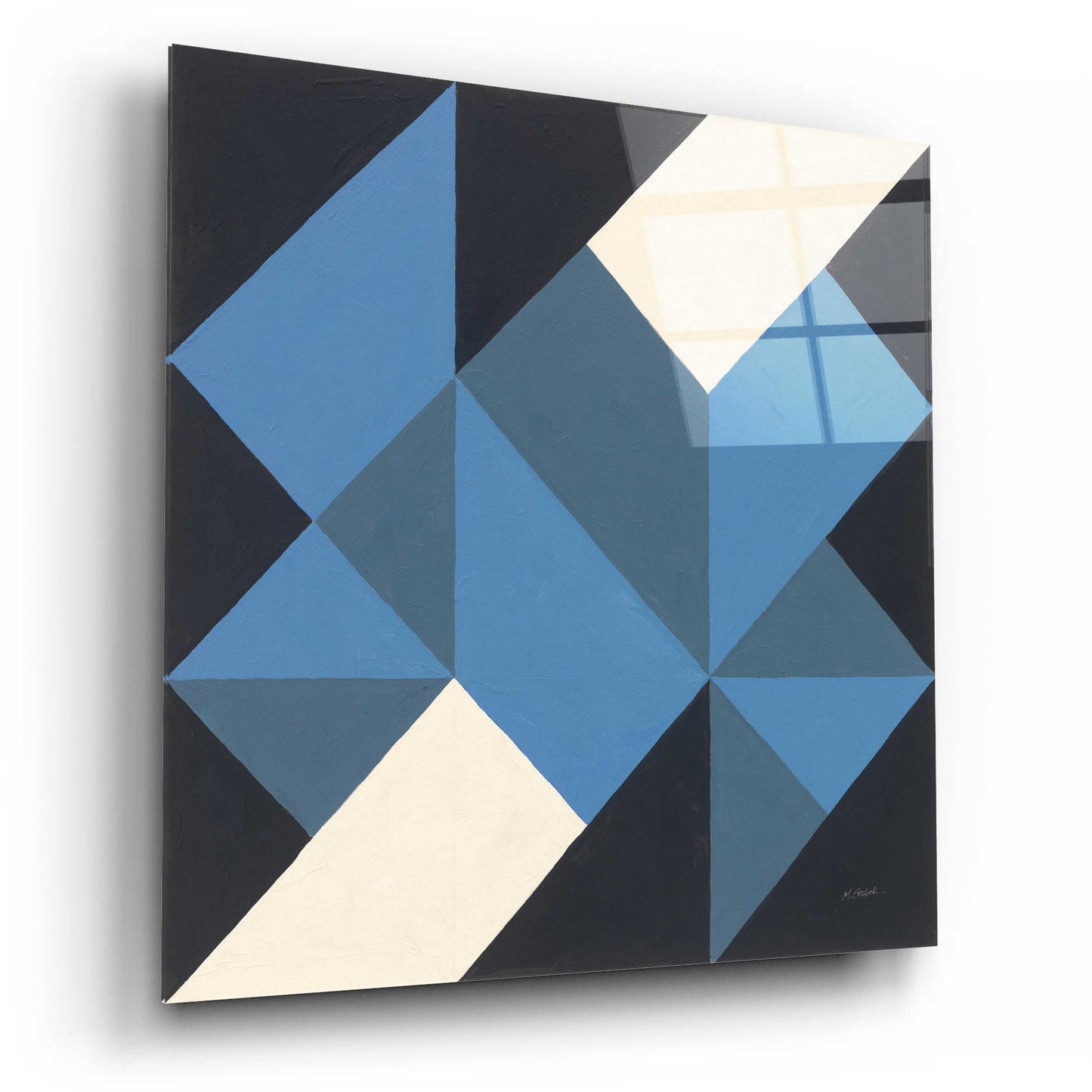 Epic Art 'Triangles I' by Mike Schick, Acrylic Glass Wall Art,12x12