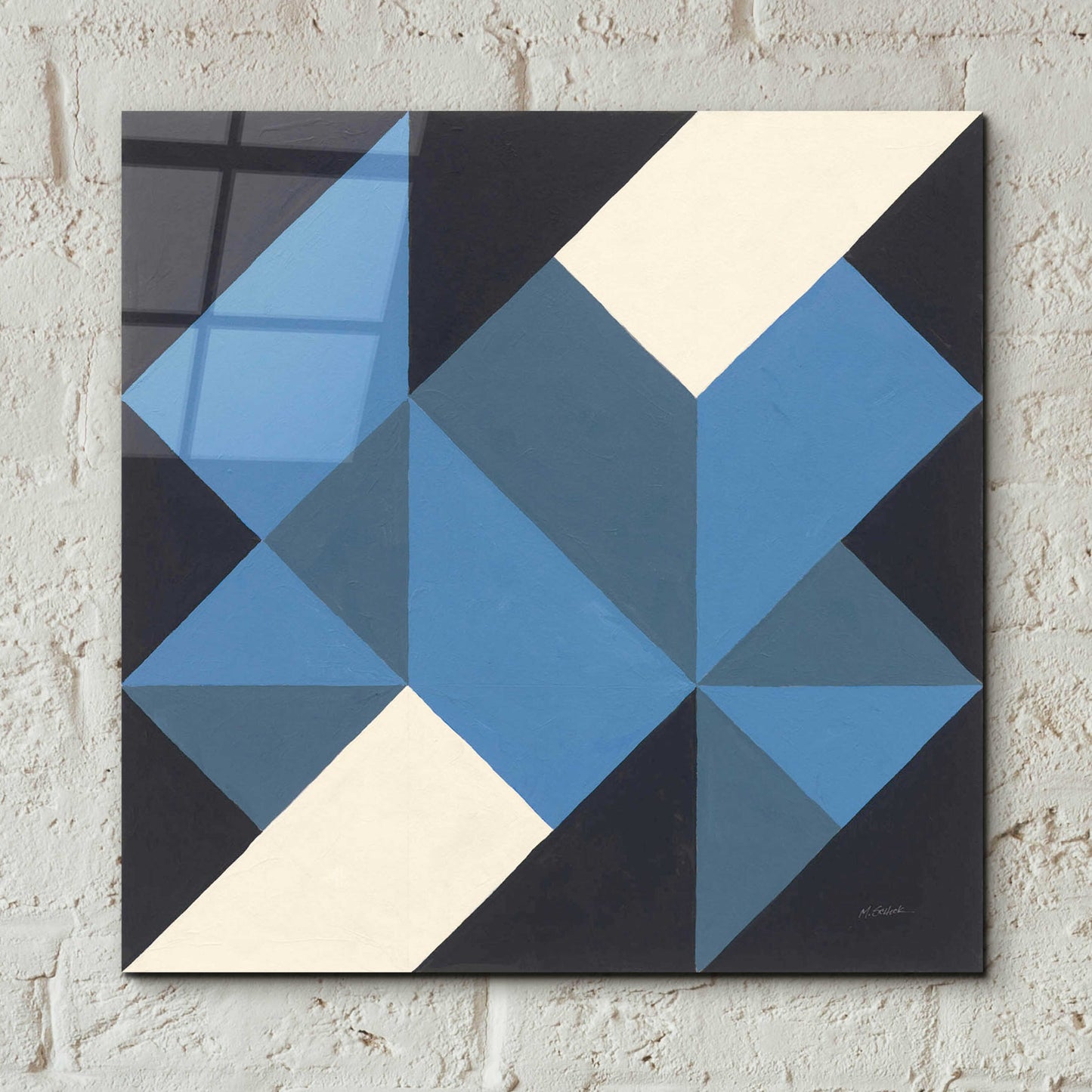 Epic Art 'Triangles I' by Mike Schick, Acrylic Glass Wall Art,12x12