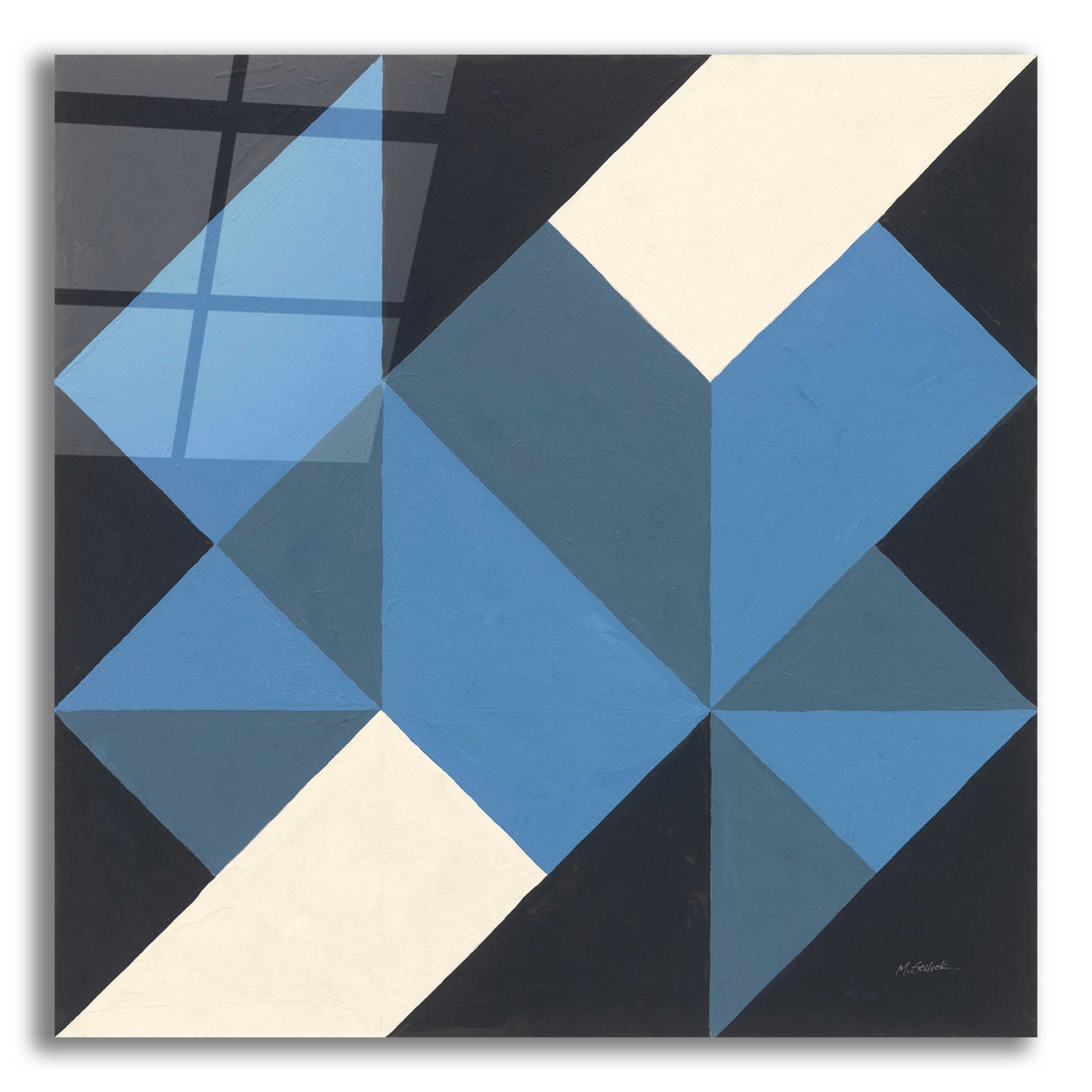 Epic Art 'Triangles I' by Mike Schick, Acrylic Glass Wall Art,12x12