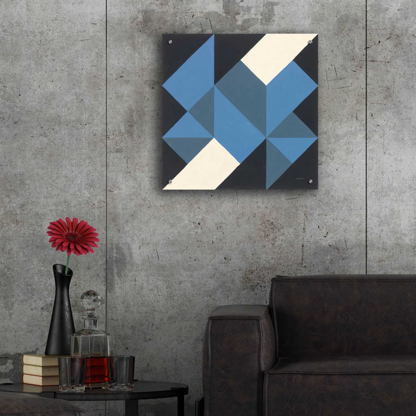 Epic Art 'Triangles I' by Mike Schick, Acrylic Glass Wall Art,24x24