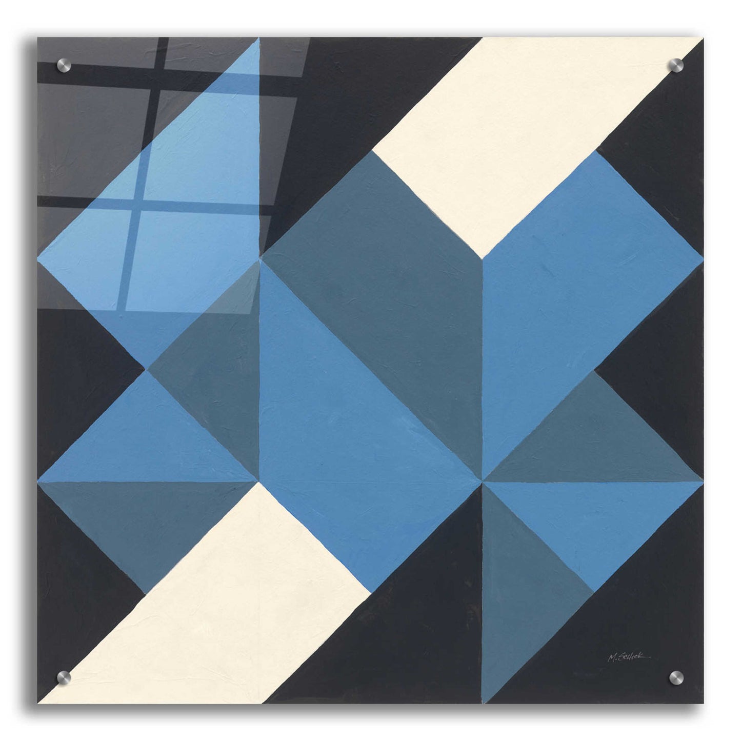 Epic Art 'Triangles I' by Mike Schick, Acrylic Glass Wall Art,24x24