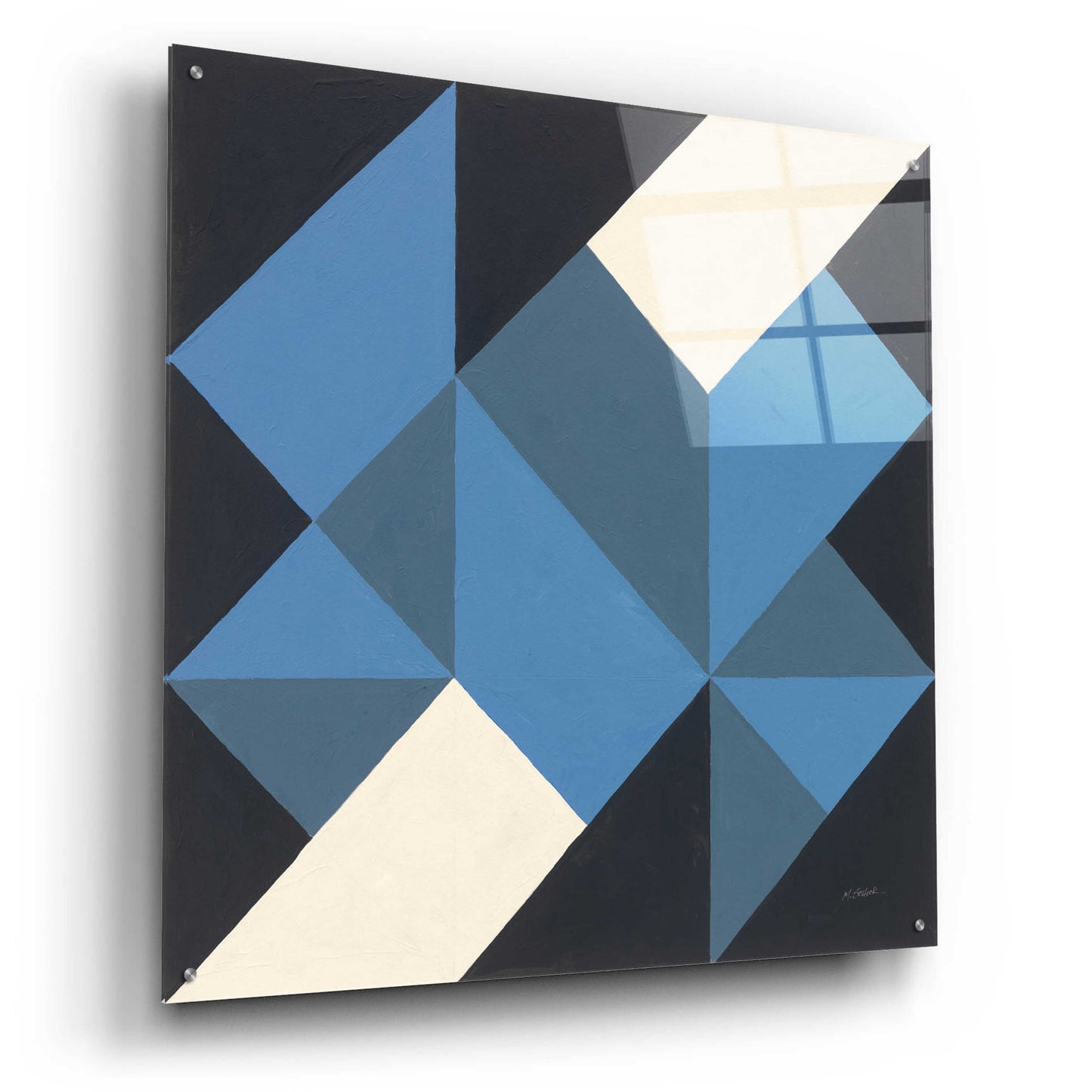 Epic Art 'Triangles I' by Mike Schick, Acrylic Glass Wall Art,36x36