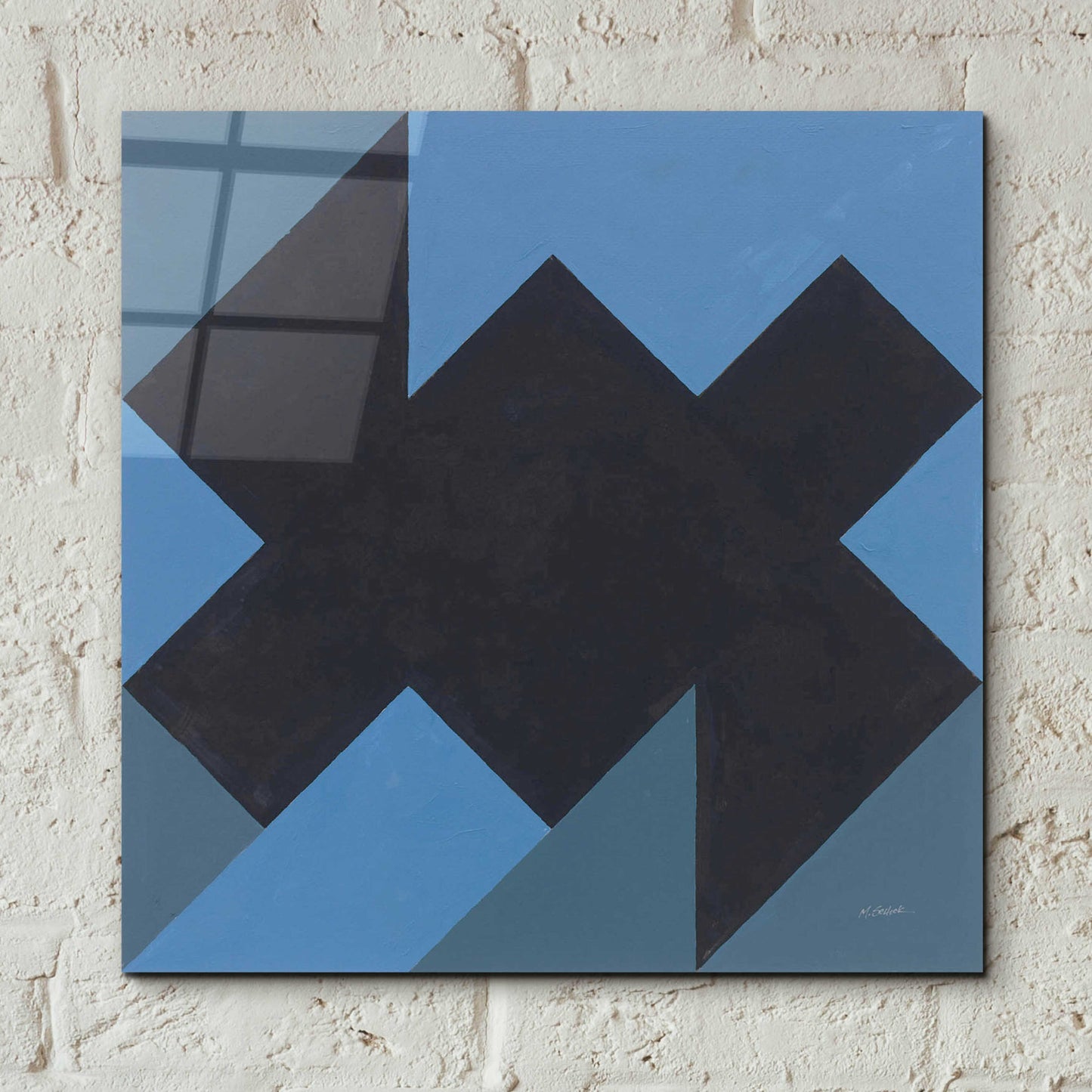 Epic Art 'Triangles II' by Mike Schick, Acrylic Glass Wall Art,12x12