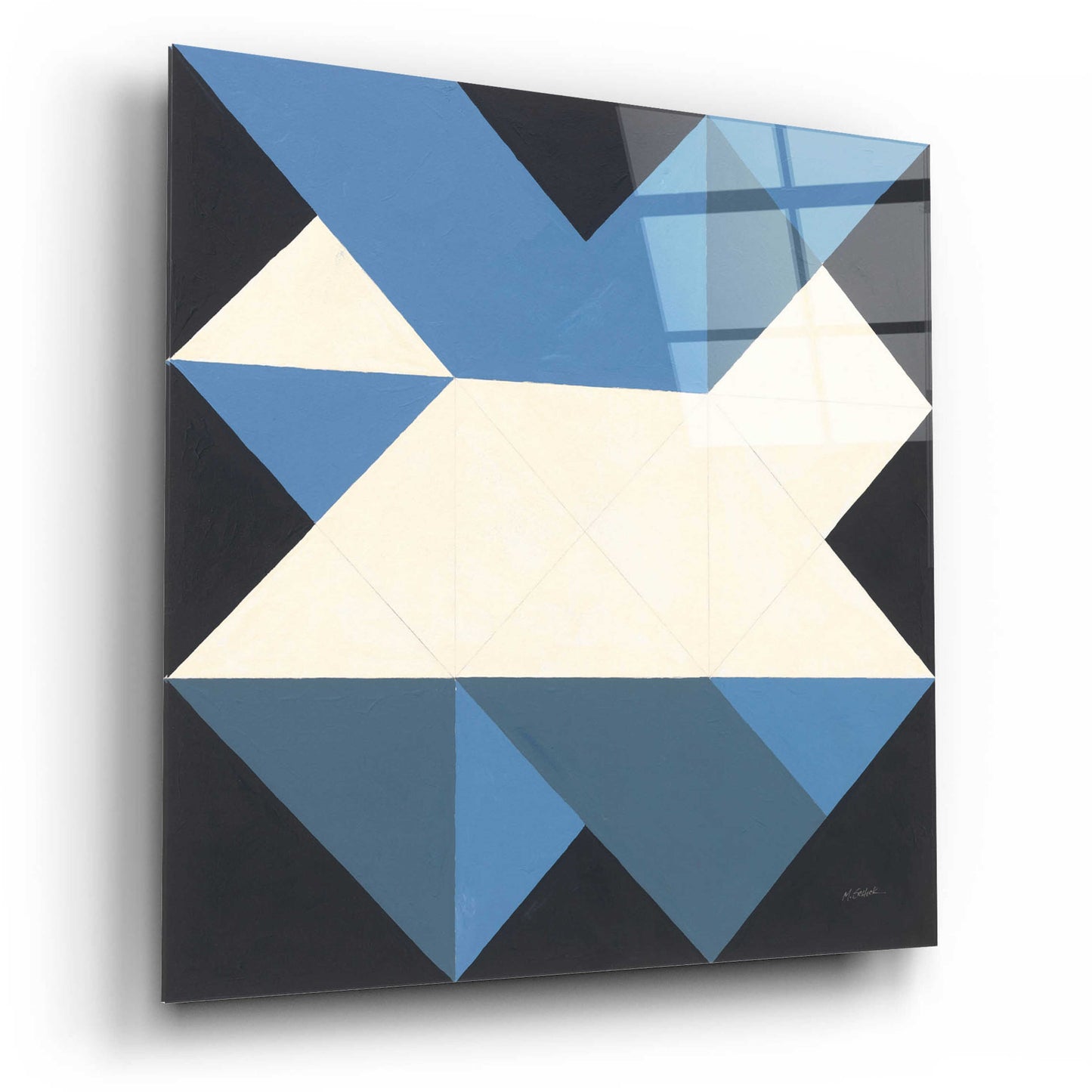 Epic Art 'Triangles III' by Mike Schick, Acrylic Glass Wall Art,12x12