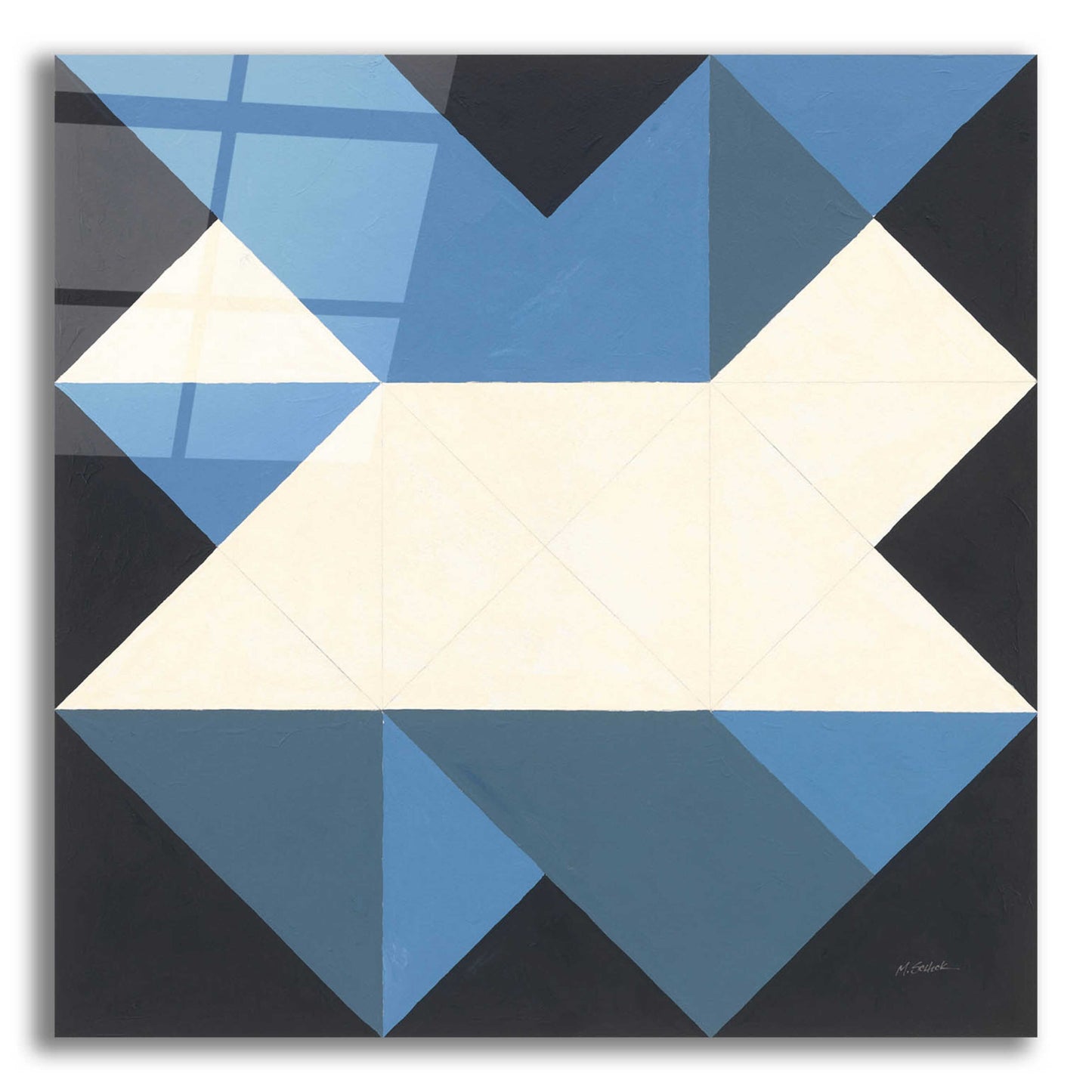 Epic Art 'Triangles III' by Mike Schick, Acrylic Glass Wall Art,12x12