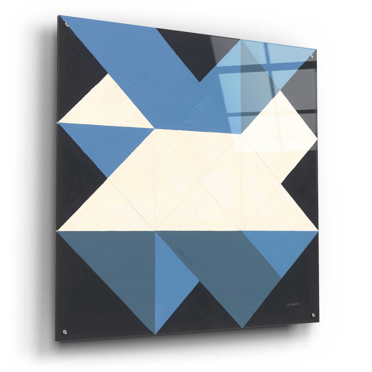 Epic Art 'Triangles III' by Mike Schick, Acrylic Glass Wall Art,36x36