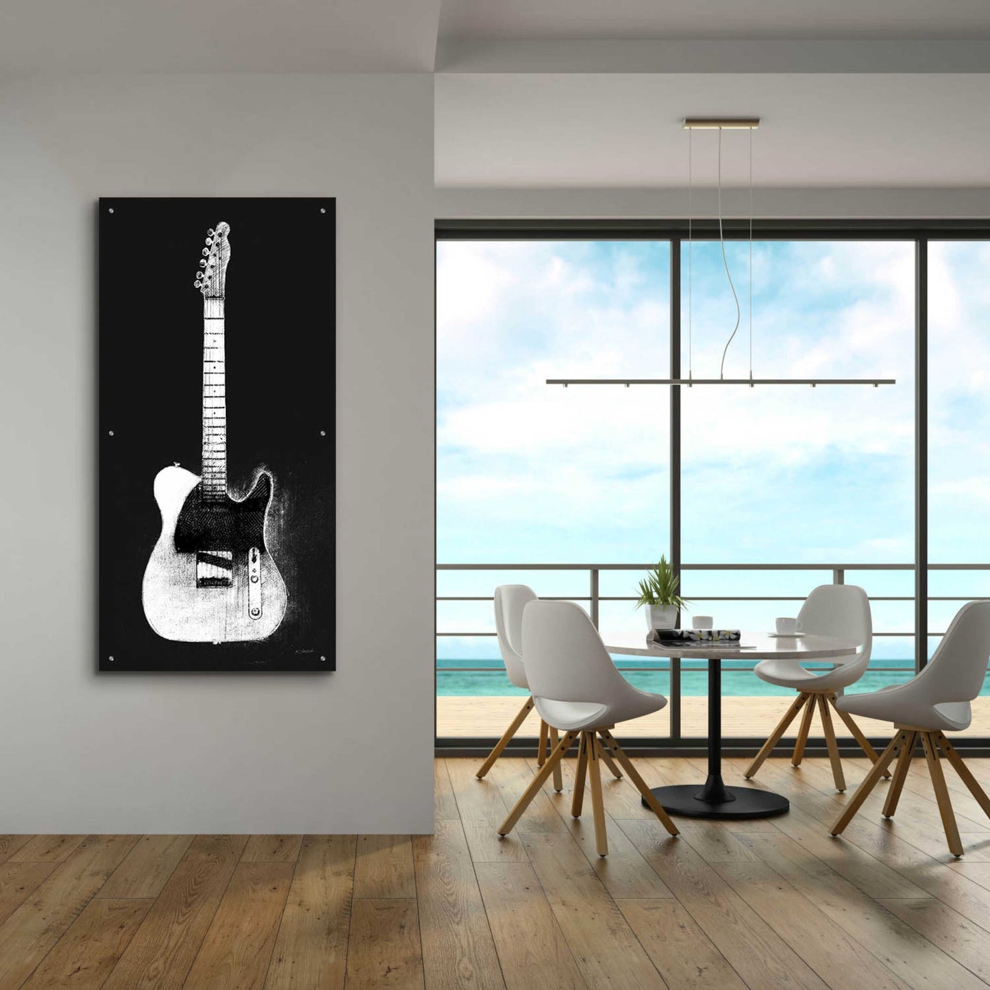 Epic Art 'Garage Band I Wb' by Mike Schick, Acrylic Glass Wall Art,24x48