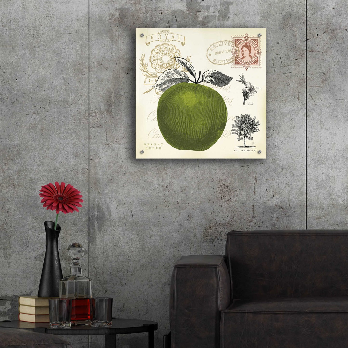 Epic Art 'Apple Notes' by Studio Mousseau, Acrylic Glass Wall Art,24x24