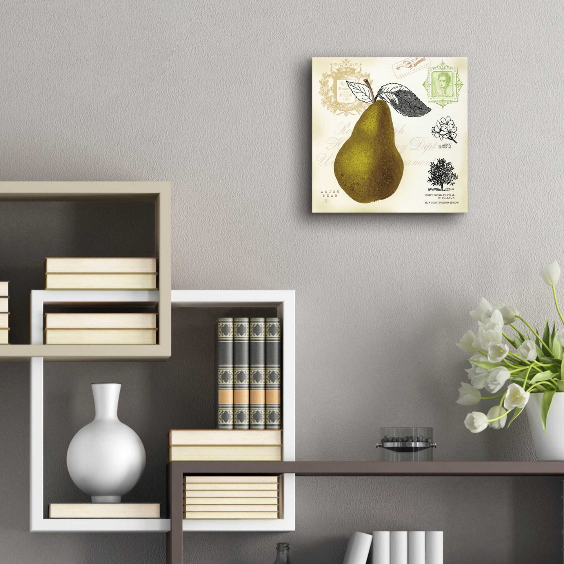 Epic Art 'Pear Notes' by Studio Mousseau, Acrylic Glass Wall Art,12x12