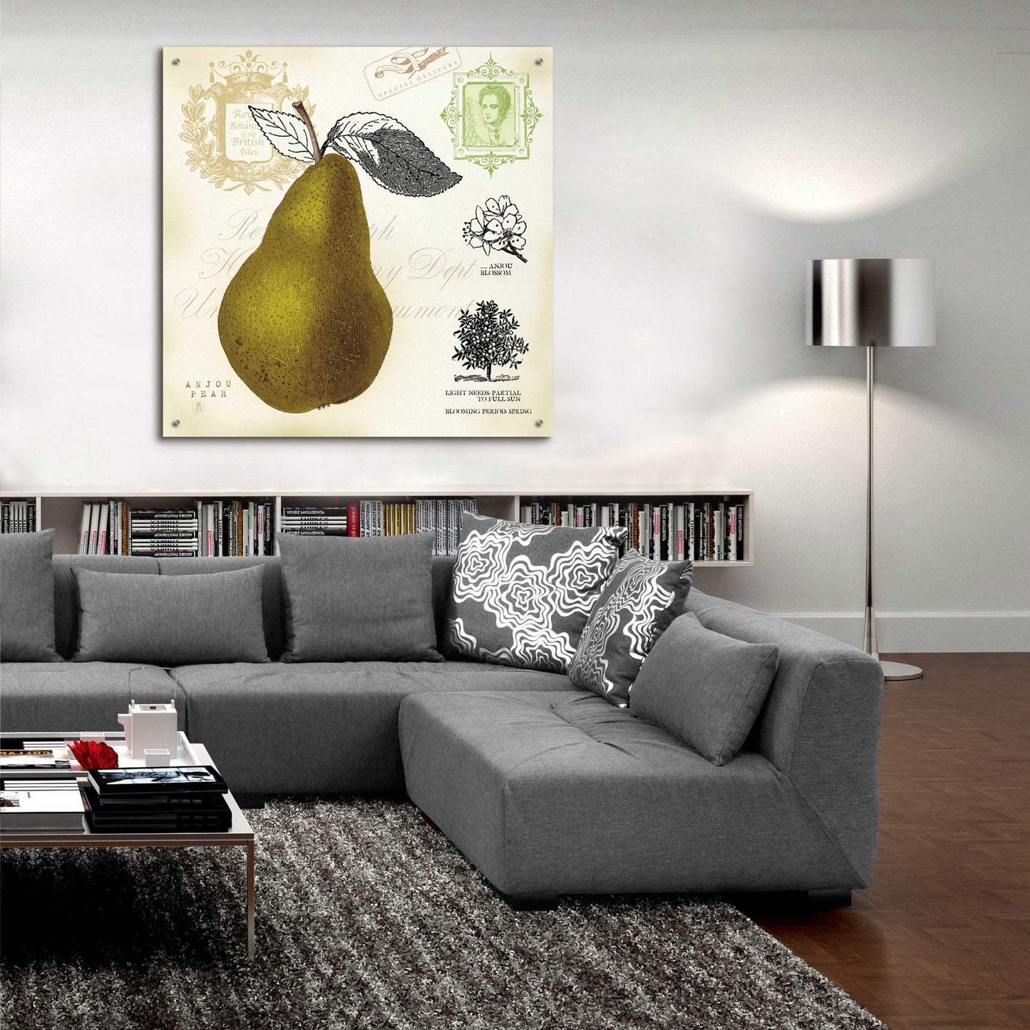 Epic Art 'Pear Notes' by Studio Mousseau, Acrylic Glass Wall Art,36x36